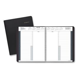 AT-A-GLANCE - 24 Hour Daily Appointment Book 11 x 8.5 Black Cover 12 Month Jan to Dec 2026