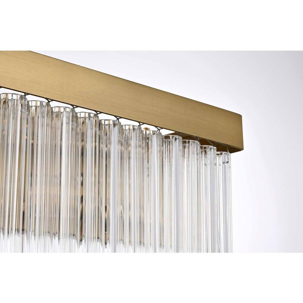 Back. Elegant Lighting - Harlow 34 inch Wall Sconce in Satin Gold - Satin Gold.