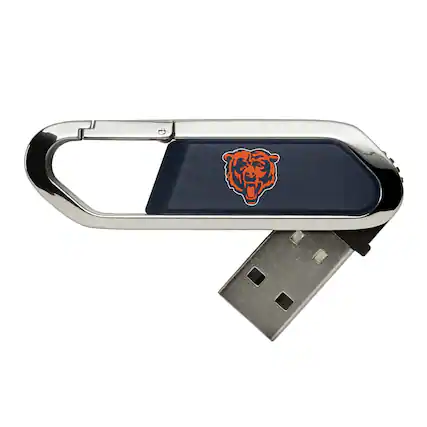 Front. Keyscaper - Chicago Bears Solid Clip USB Flash Drive-16 GB USB-C - Multicolor.