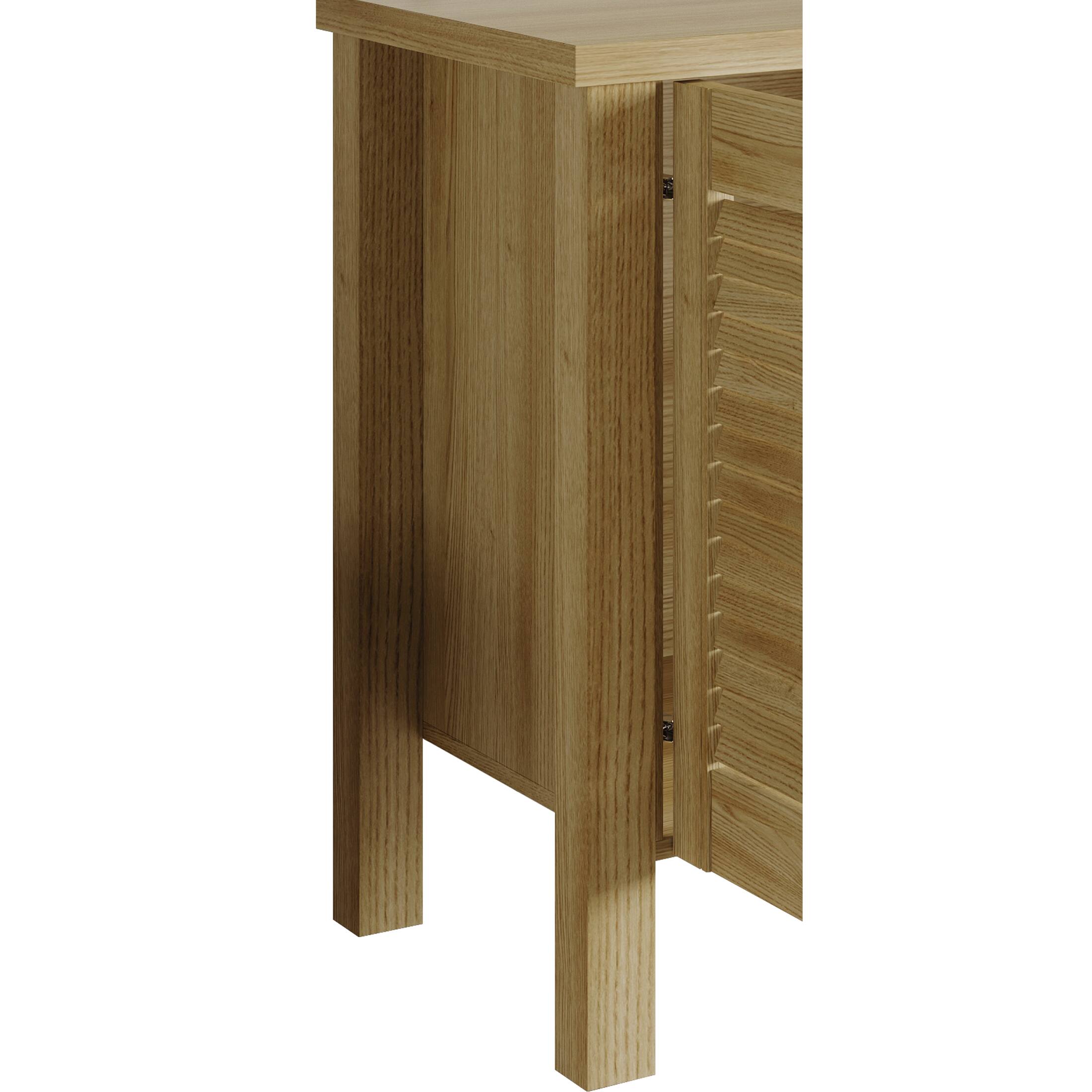 Alt View 5. ChaletPosh - Elegant Transitional TV Stand with Concealed Storage Doors, Sanremo Light Oak - Light Oak.