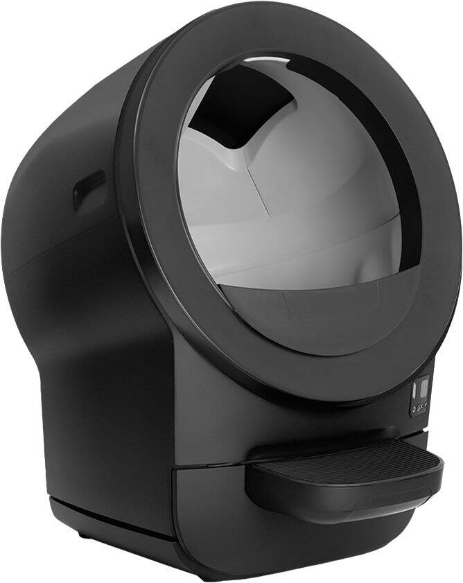 Alt View 2. Whisker - Litter-Robot® EVO Compact Smart App-Controlled Automatic Self-Cleaning Litter Box - Black.