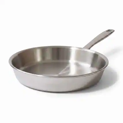 Front. Alva - Alva Maestro 5-Ply Stainless Steel Frying Pan - Silver.