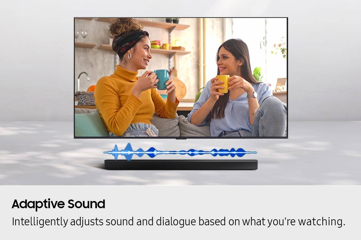 Adaptive Sound Intelligently adjusts sound and dialogue based on what you're watching.