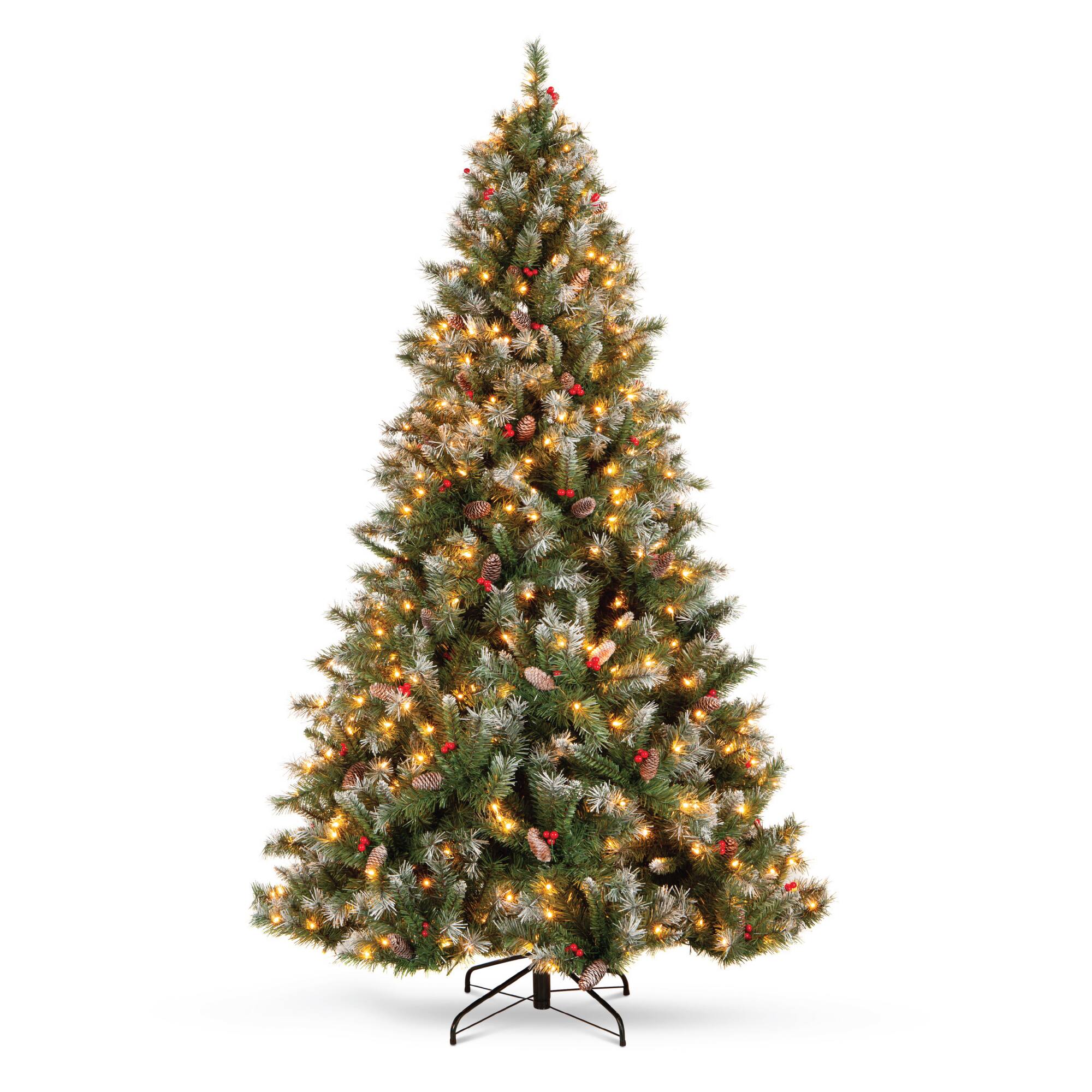Front. Best Choice Products - Best Choice Products 12ft Pre-Lit Pre-Decorated Holiday Christmas Tree w/ 3,896 Flocked Tips, 1,250 Lights, Base - Green.