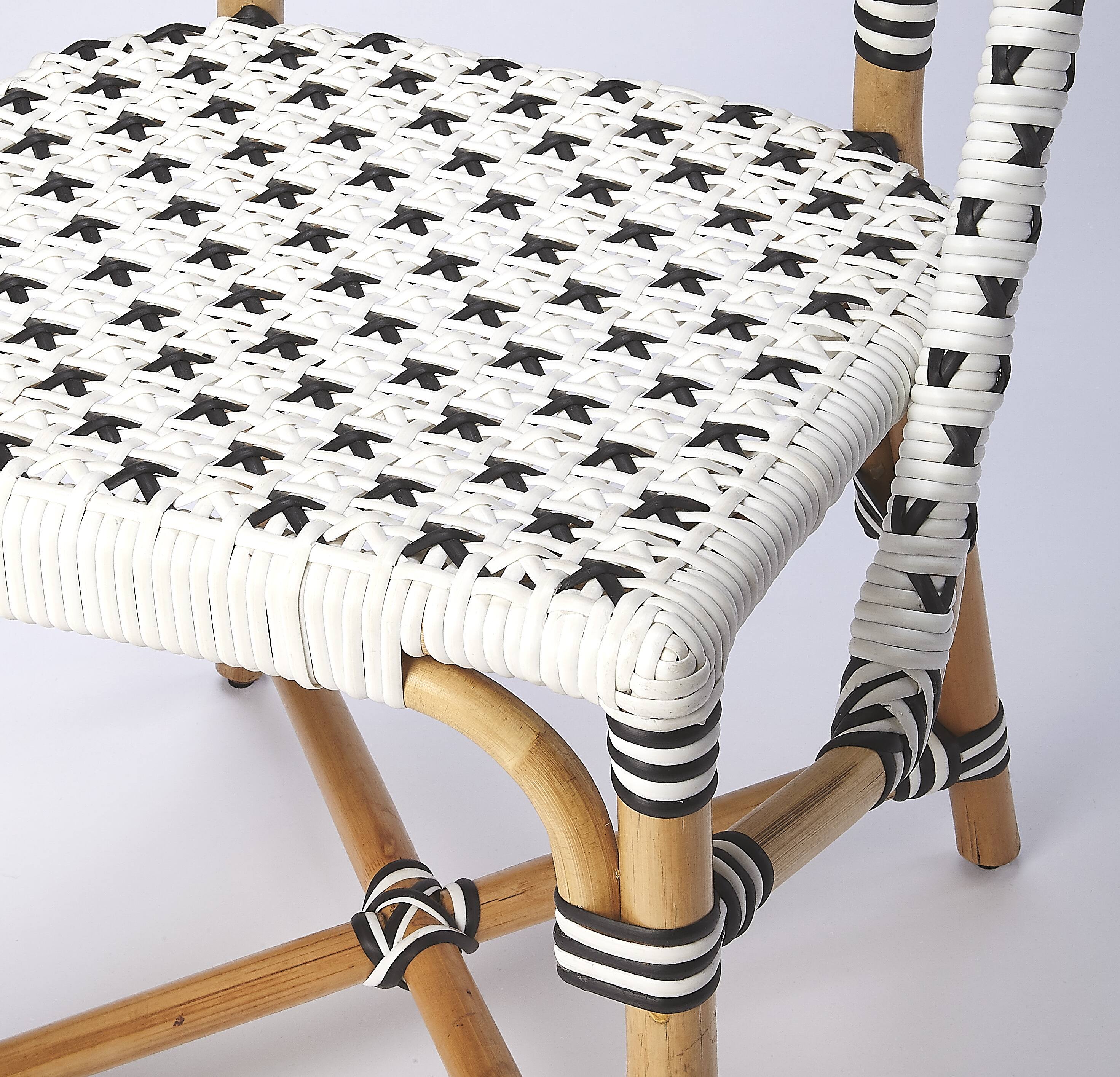 Alt View 6. Butler Specialty - Tenor 18.5 in. Seat Height Rattan Side Dining Chair with Back - White.