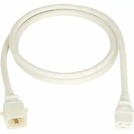 Front. Tripp Lite - PDU Power Cords C19 P-Lock C20 Heavy-Duty 20A 12AWG 6FT White 6PCK - White.