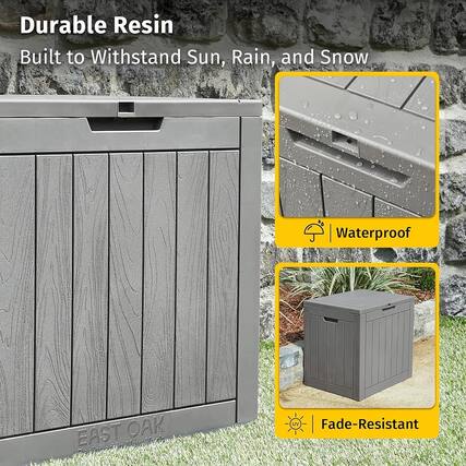 Durable Resin
Built to Withstand Sun, Rain, and Snow
Waterproof
Fade-Resistant
EAST OAK
