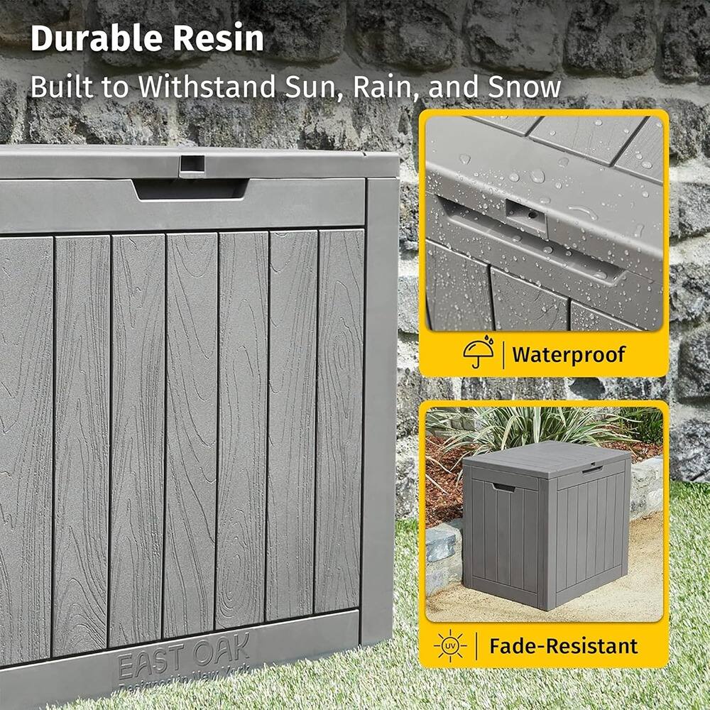Durable Resin  
Built to Withstand Sun, Rain, and Snow  

Waterproof  

Fade-Resistant  

EAST OAK