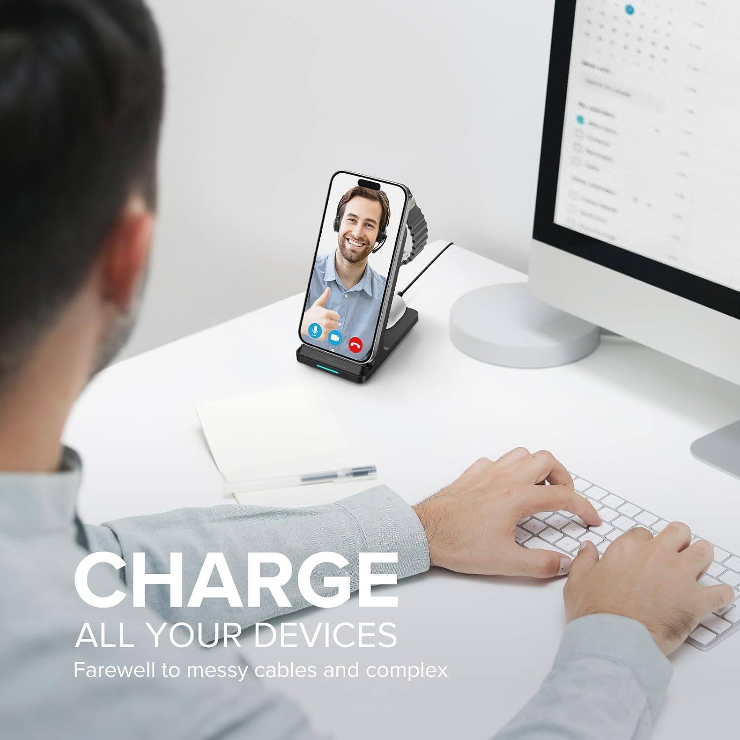 CHARGE ALL YOUR DEVICES  
Farewell to messy cables and complex