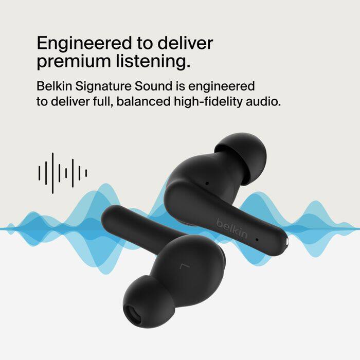 Engineered to deliver premium listening.  
Belkin Signature Sound is engineered to deliver full, balanced high-fidelity audio.