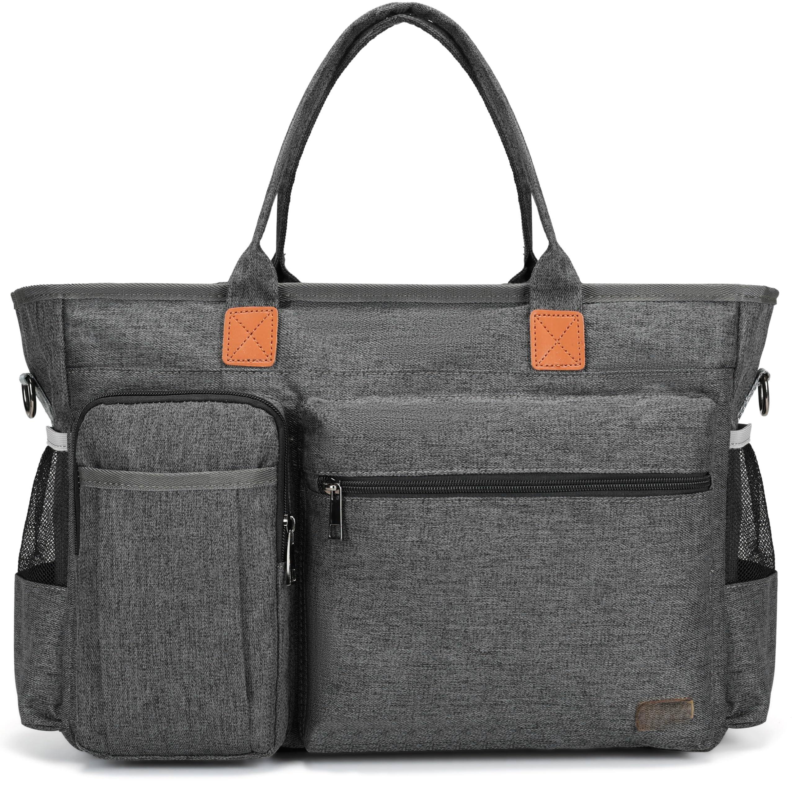 Front. Skar Audio - Laptop Tote Bag Middle Size Computer Messenger Teacher With 15.6'' Padded Sleeve This tote bag measures 16 - Dark Gray.