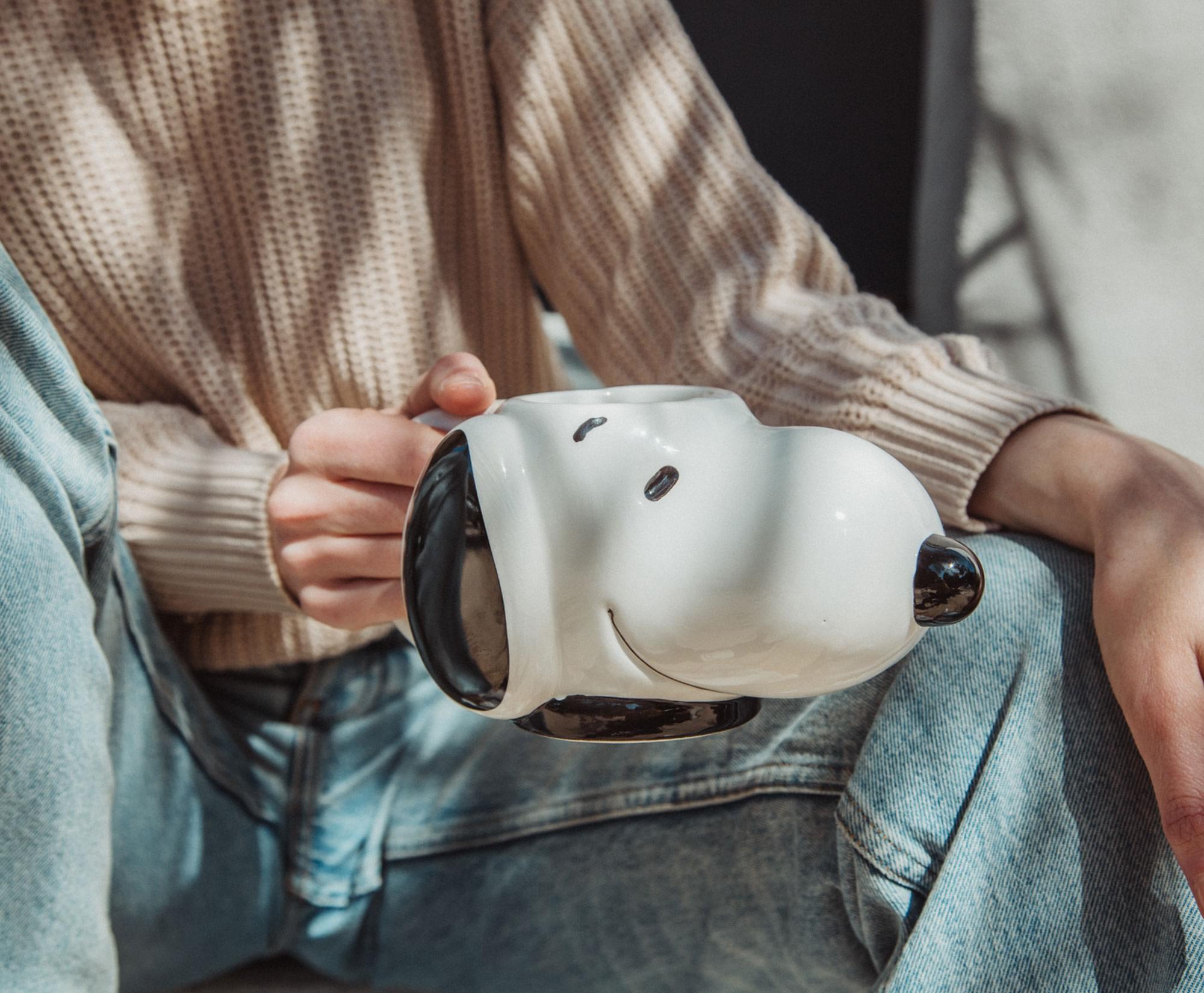 Alt View 3. Silver Buffalo - Peanuts Snoopy 3D Sculpted Ceramic Mug | Holds 20 Ounces - White.