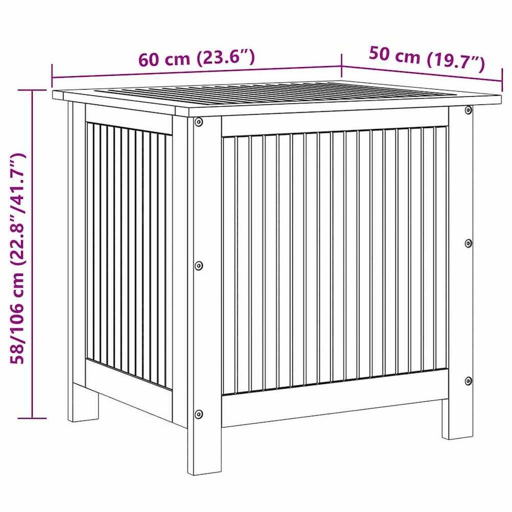 60 cm (23.6")  
50 cm (19.7")  
58/106 cm (22.8"/41.7")