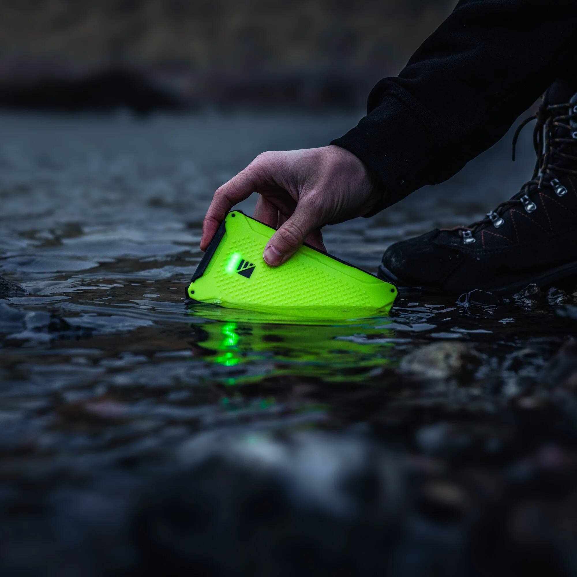 Alt View 5. Dark Energy - Poseidon Pro Indestructible Portable Charger with 10,000 mAh | Fast Charging USB-C Ports with Ultra-Durable Armor Flex - Green.