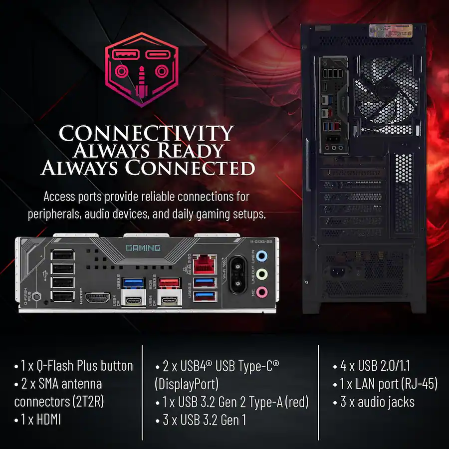 Tora Windows Hachiman PC Tora Gaming PC, AMD Ryzen 7 7800X3D, GeForce RTX 5070, 32GB ...