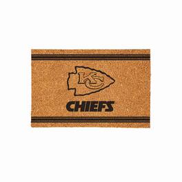 Evergreen Enterprises - Kansas City Chiefs 24" x 36" Outdoor Monochrome Team Logo Coir Mat - Brown