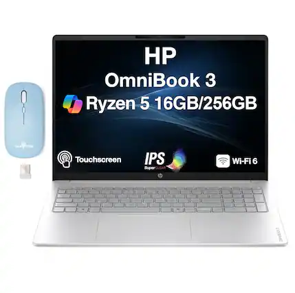HP OmniBook 3 Ryzen 5 16GB/256GB DOCK TORM Touchscreen IPS SuperCLEAR Wi-Fi 6