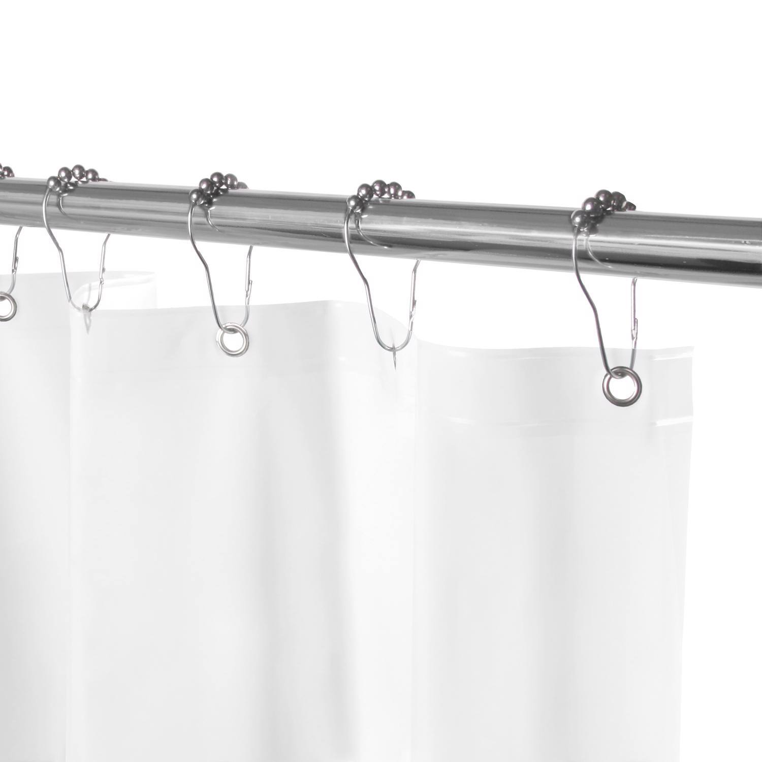 Left. Kenney - Kenney 72 in. H X 70 in. W Clear Shower Curtain Liner PEVA - Clear.
