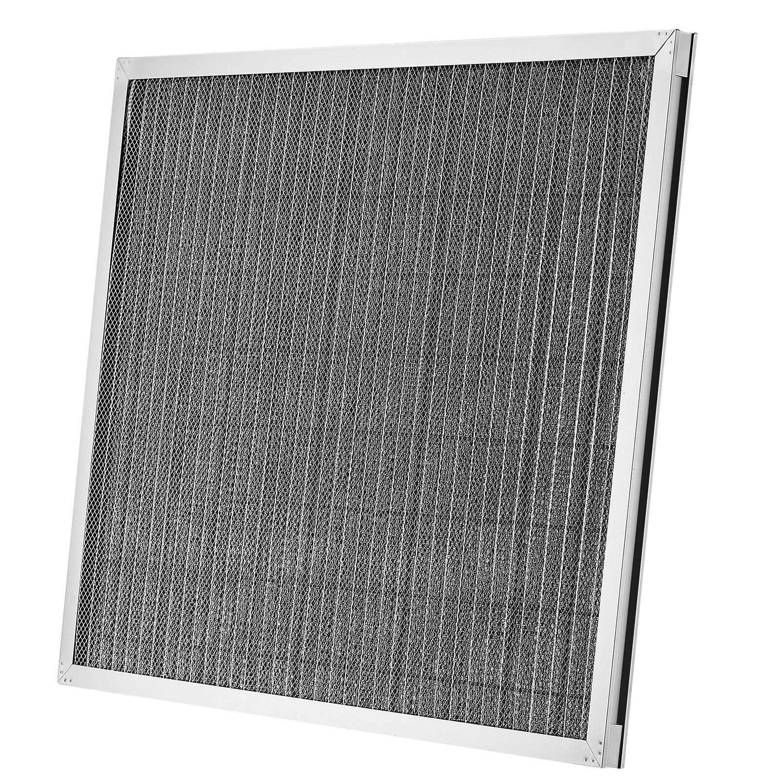 Alt View 10. Glintex - Electrostatic Air Filter, 20x25x1 inch Washable Reusable Aluminum HVAC Filter MERV 8, Home Office Dust Odor Control - Silver.