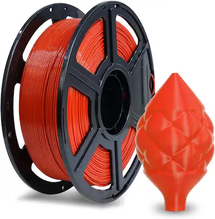 Front. Flashforge - Flashforge ABS Pro Filament 1.75mm Red, 3D Printer Filament 1kg (2.2lbs) Spool-Dimensional Accuracy +/- 0.02mm - Red.