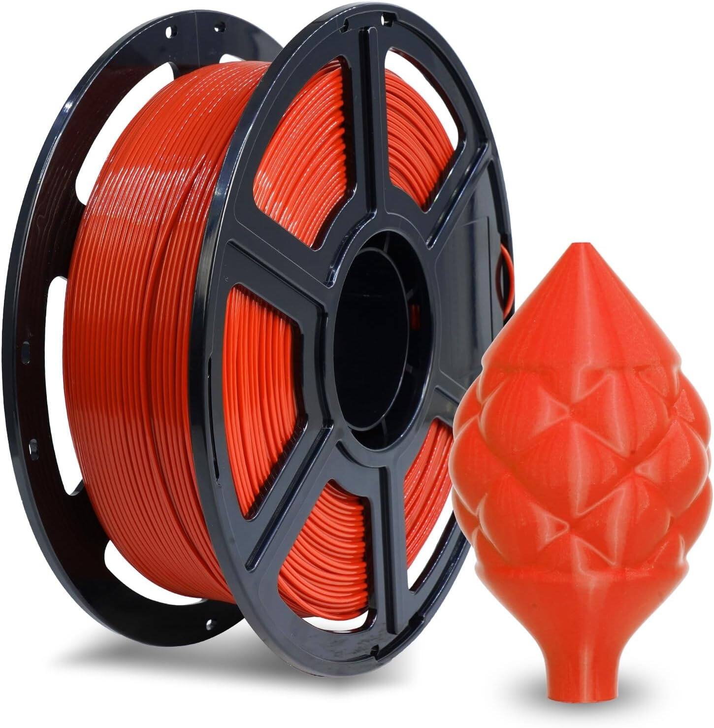 Flashforge - ABS Pro Filament 1.75mm 3D Printer Filament 1kg (2.2lbs) Spool-Dimensional Accuracy +/- 0.02mm - Red