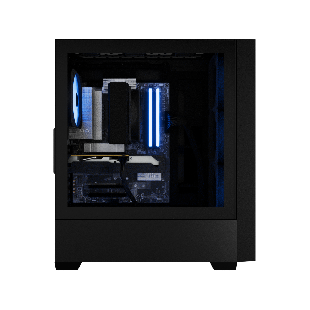 Alt View 1. Maingear - MG-1 Bronze Gaming Desktop - NVIDIA GeForce RTX 5050 - AMD Ryzen 5 9600X - 16GB DDR5 - 1TB NVMe SSD - WiFi 7 - RGB - Black.