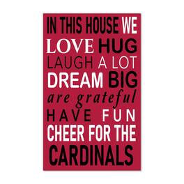Fan Creations - Arizona Cardinals 11" x 19" Briteline In This House Sign - Multicolor