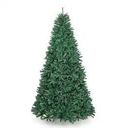 Costway - 9 FT Hinged Christmas Tree Unlit Artificial Xmas Decoration w/ 3594 Branch Tips - Green