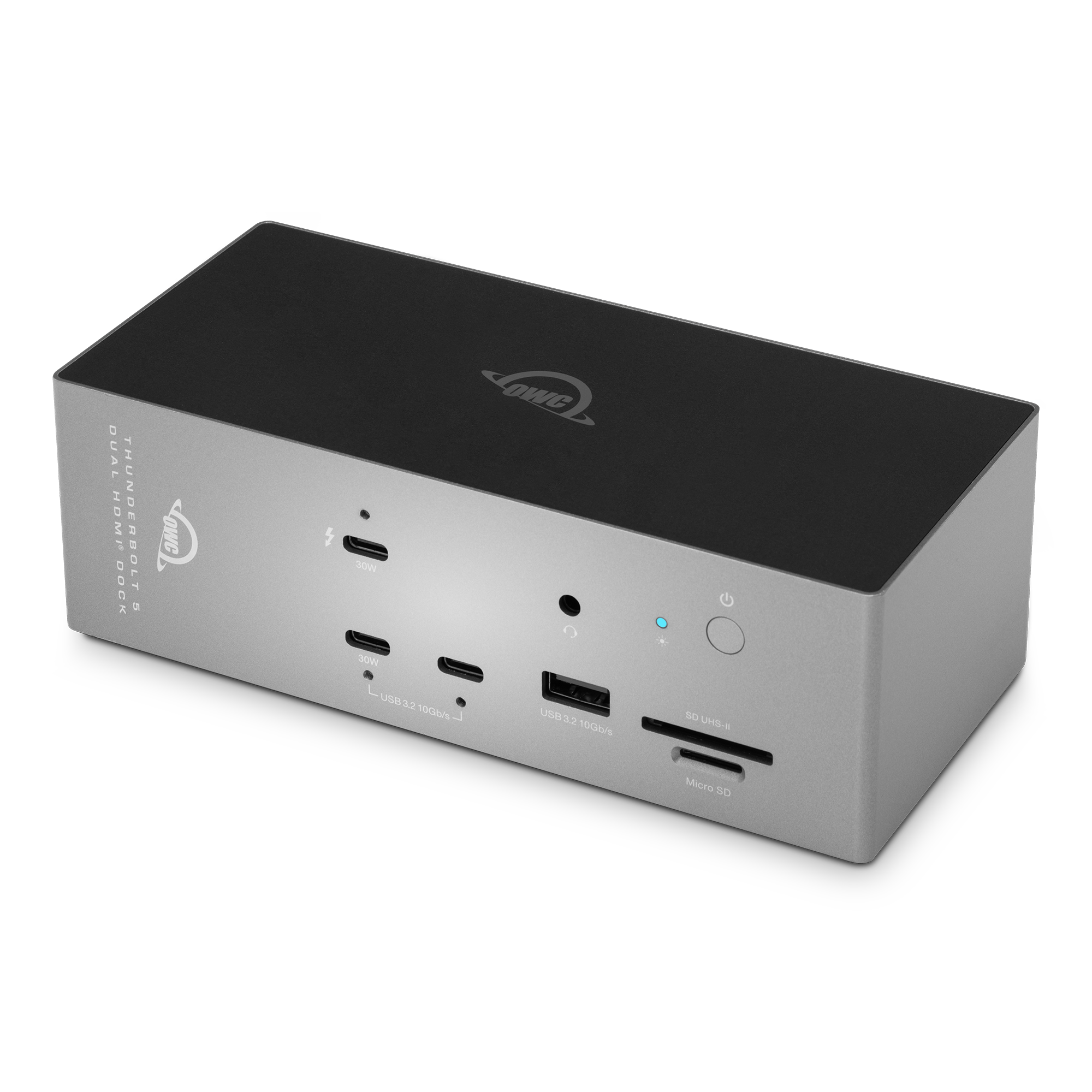 DUAL HOMI DOCK THUNDERBOLT 3
OWC
30W 30W USB3.2 10Gb/s
OWC USB 3.2 10Gb/s
SD UHS-II Micro SD
