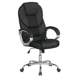 Costway - Ergonomic Mesh Executive Chair with Padded Armrests & Rocking Backrest, Wheels - Black
