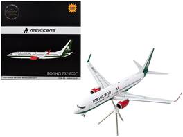 GeminiJets - Boeing 737-800 Commercial Aircraft with Flaps Down Mexicana (XA-ASM) Stripes Gemini 200 Series 1/200 - White with Green