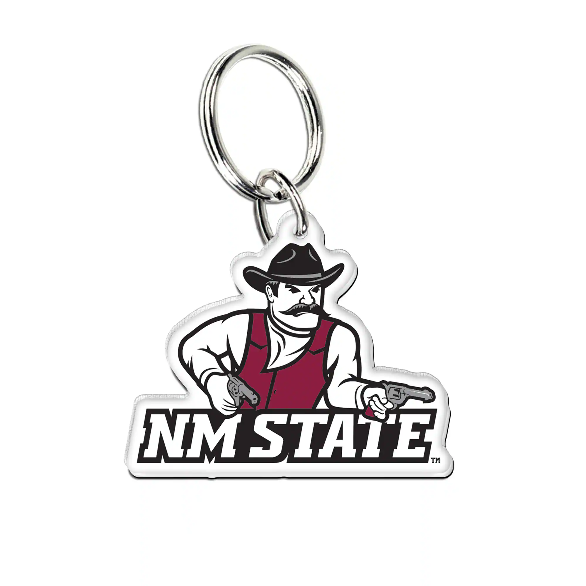 Front. WinCraft - New Mexico State Aggies Premium Acrylic Team Key Ring - Multicolor.