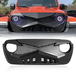 AMERICAN MODIFIED - Hawke Grille for 2018+ Jeep Wrangler JL & 2020+ Gladiator JT - Matte Black