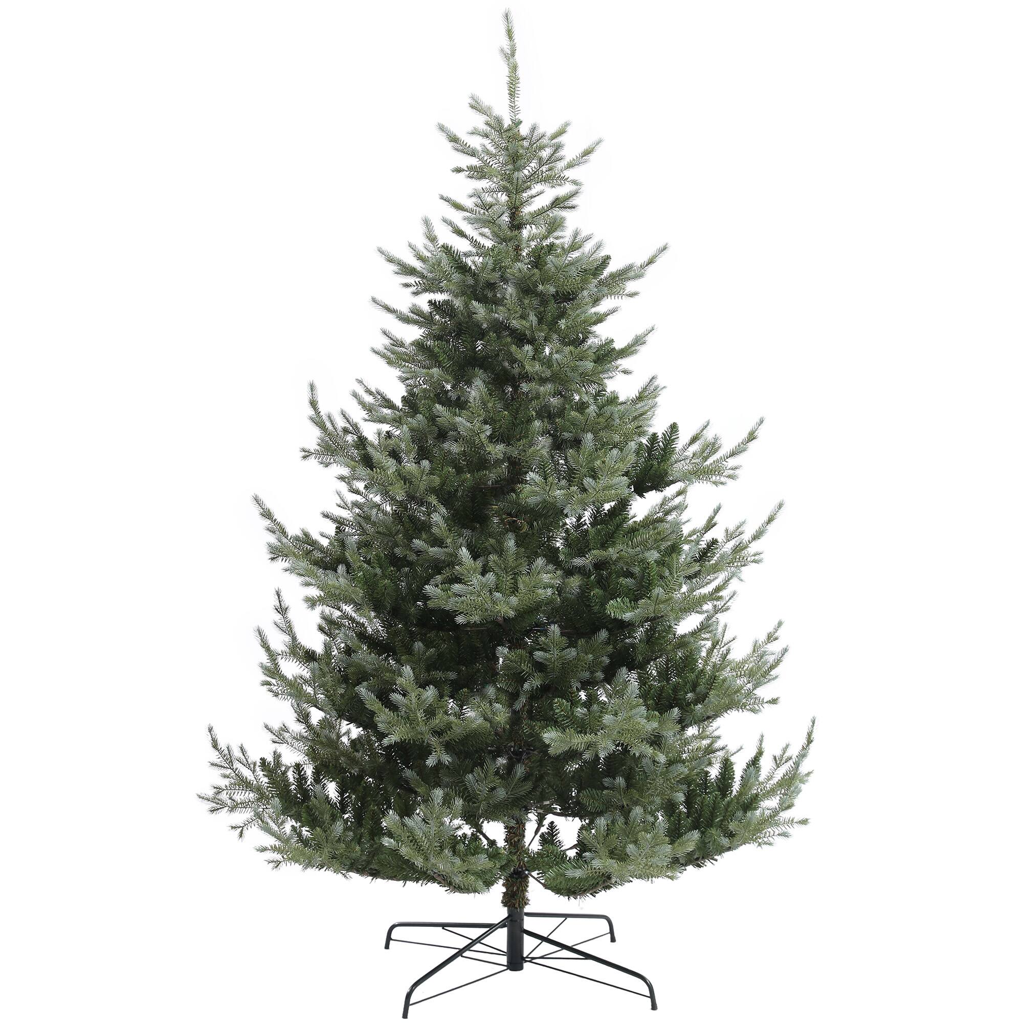 Front. Homcom - Artificial Christmas Tree, 795 Branches, Auto Open, Steel Base, Wide Shape, Easy-to-Shape Branches - green.