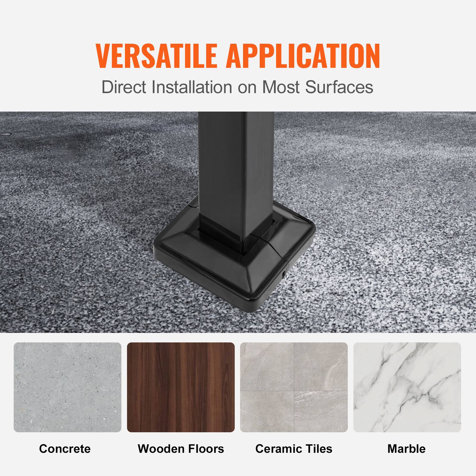 VERSATILE APPLICATION
Direct Installation on Most Surfaces
Concrete
Wooden Floors
Ceramic Tiles
Marble