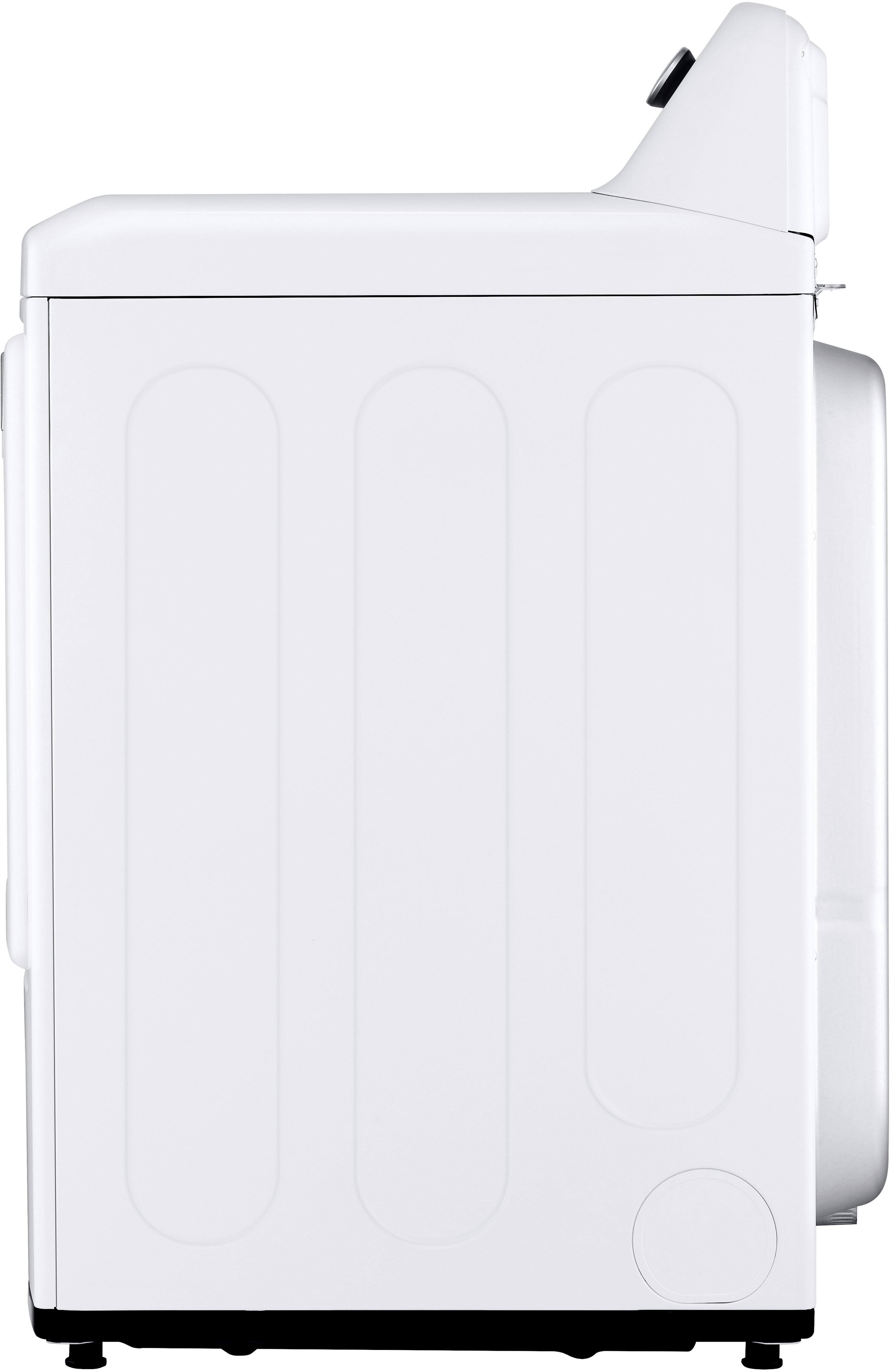 Alt View 11. LG - 7.3 Cu. Ft. Ultra Large Rear Control Electric Dryer with Sensor Dry and LoDecibel Quiet Operation - White.
