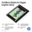 A brilliant display for bigger, brighter ideas. 2K 16" 2K IPS touchscreen display. Four versatile modes: laptop, tent, reverse, and tablet. Optional stylus not included. Multi-touch enabled, edge-to-edge glass. 16:10 16:10 aspect ratio. HP.