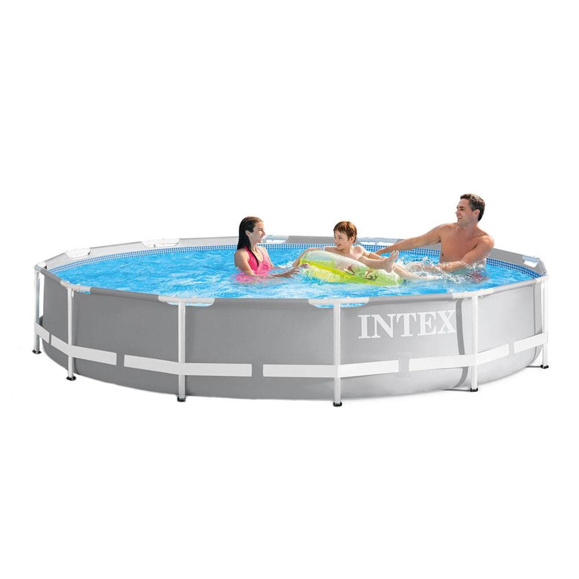 Alt View 10. Intex - Intex 12ft x 30in Prism Frame Above Ground Round Swimming Pool & Robot Vacuum.