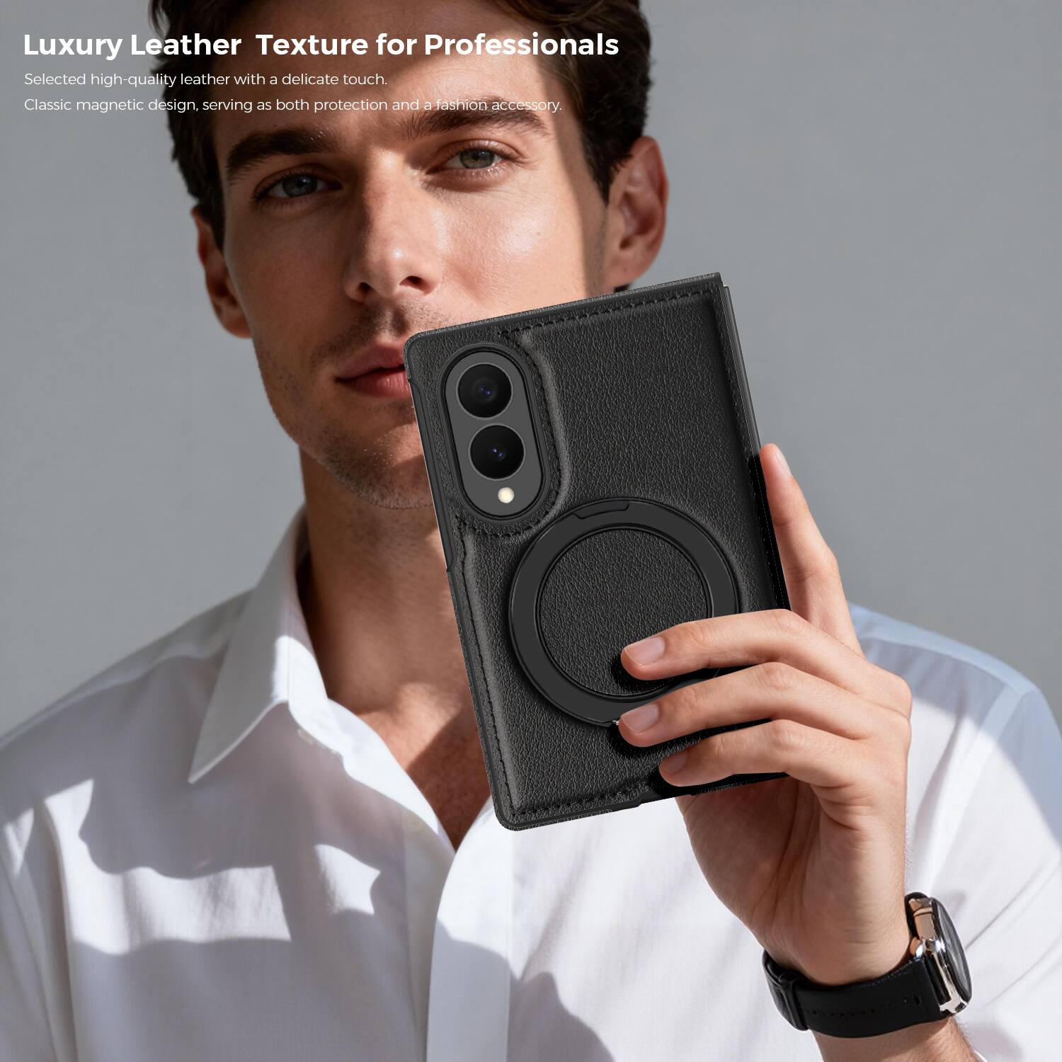Luxury Leather Texture for Professionals

Selected high-quality leather with a delicate touch. Classic magnetic design, serving as both protection and a fashion accessory.