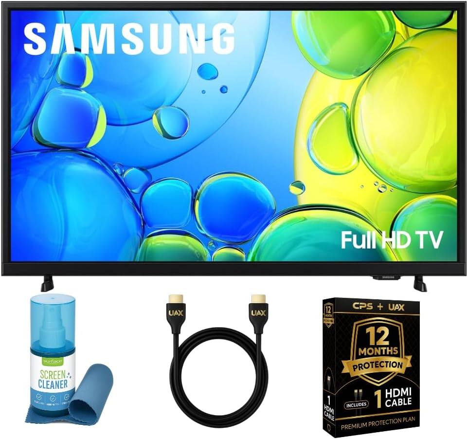 SAMSUNG Full HD TV  
Surface SCREEN CLEANER  
UAX UAX 12 MONTHS PROTECTION  
HDMI 1 INCLUDES 1 CABLE  
HDMI CABLE  
1 PLAN PREMIUM PROTECTION