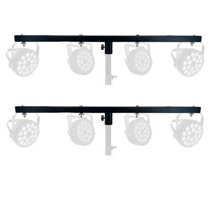 Front. 5 CORE - 5 Core DJ Lighting T Bar 4 Party Lights 2Pc 39 Inch Extension Crossbar Tbar Mount w 66 lbs Capacity - Black.