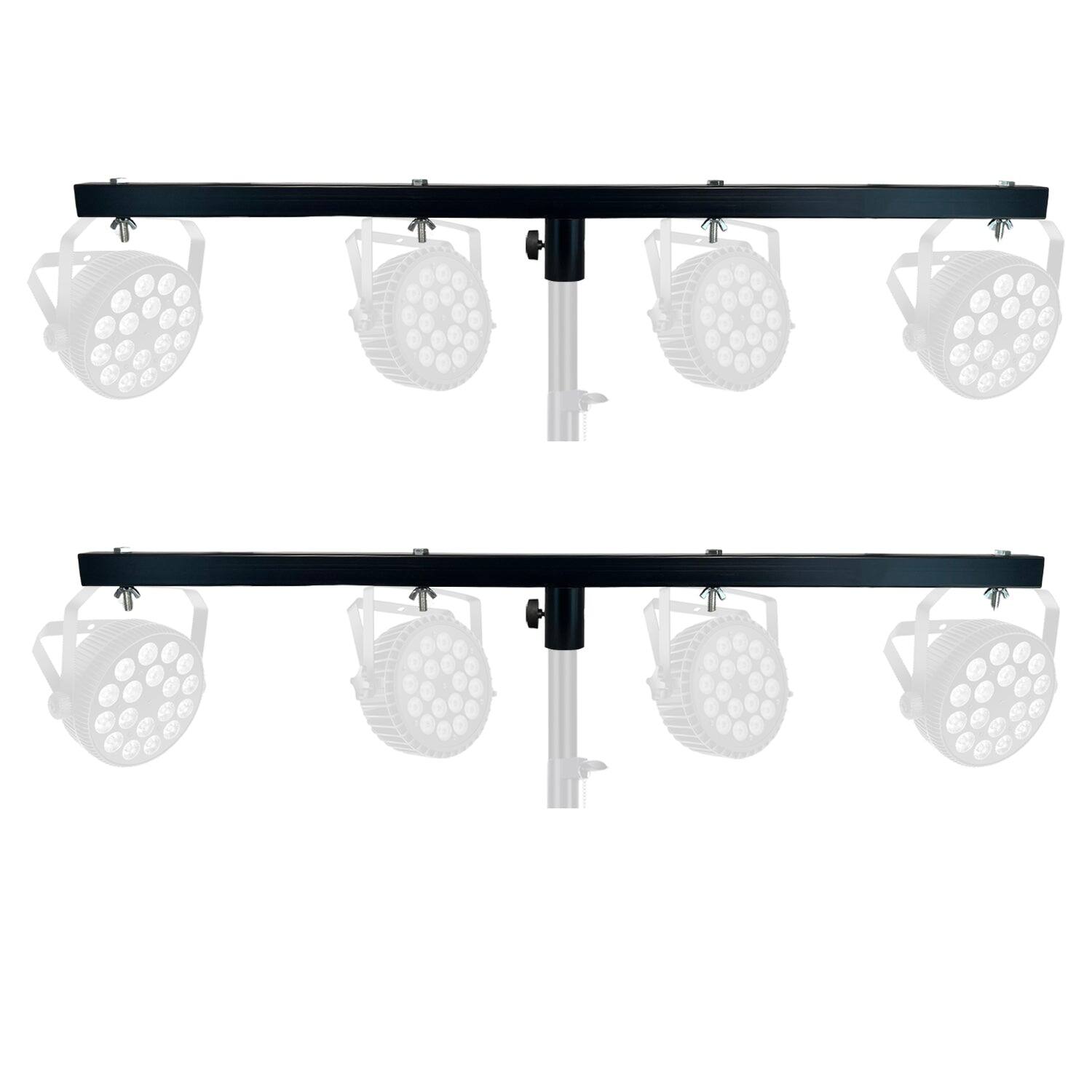 Front. 5 CORE - 5 Core DJ Lighting T Bar 4 Party Lights 2Pc 39 Inch Extension Crossbar Tbar Mount w 66 lbs Capacity - Black.