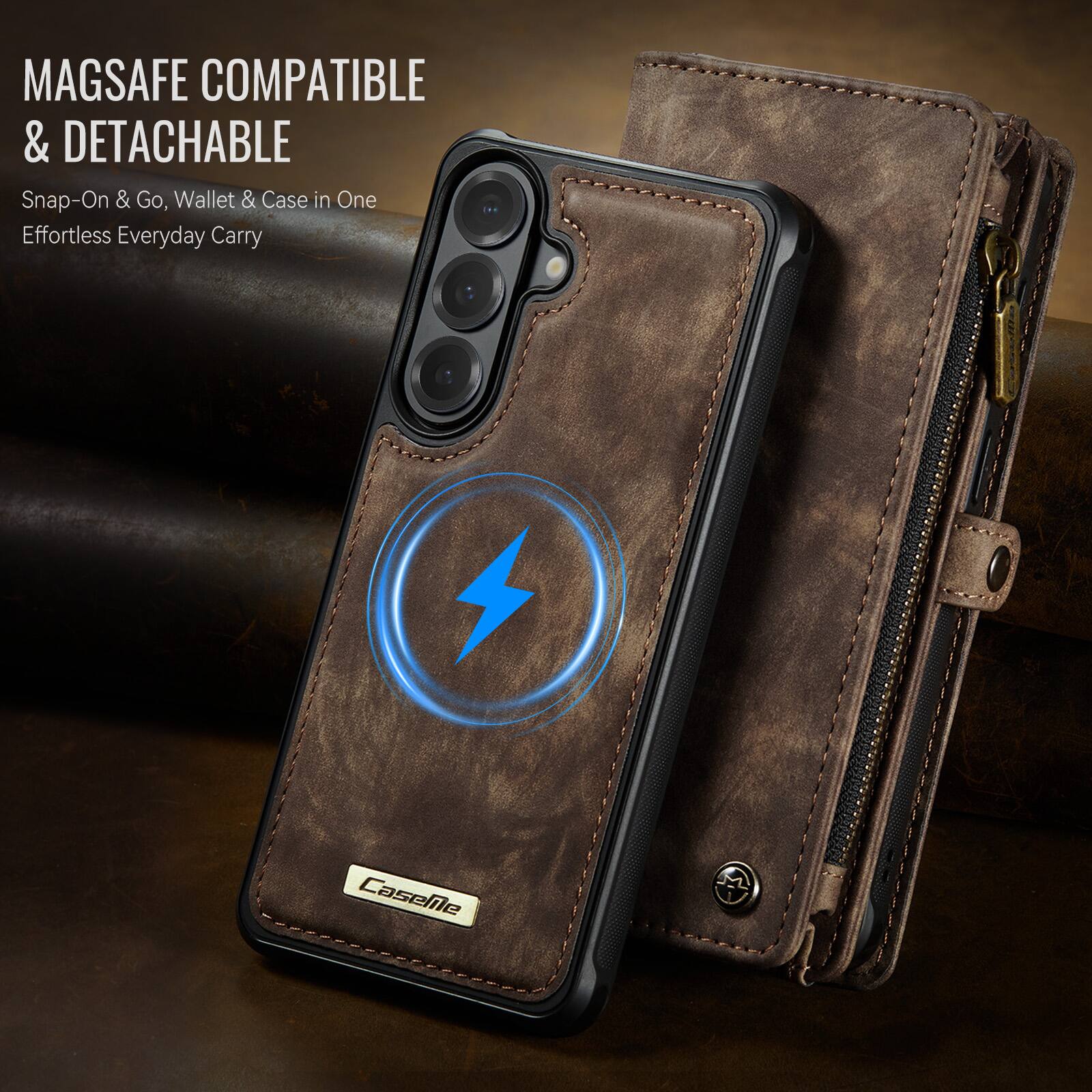 MAGSAFE COMPATIBLE & DETACHABLE  
Snap-On & Go, Wallet & Case in One  
Effortless Everyday Carry