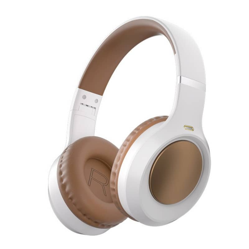 RISOKEYS - Over Ear Headphones Wireless Bluetooth - Foldable Lightweight Headset, Noise Canceling for Home/Office/Cellphone - White