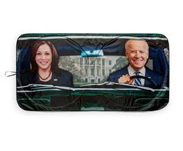 Surreal Entertainment - President Biden and VP Harris Sunshade for Car Windshield | 64 x 32 Inches - Blue