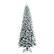 Front. Costway - 7.5ft Snow-Flocked Hinged Artificial Christmas Pencil Tree w/ 1189 Mixed Tips - Green/White.