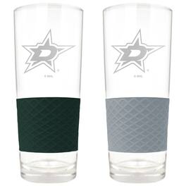 Great American Products - Dallas Stars 22oz. Logo Score Pint Glass Two-Piece Set - Multicolor