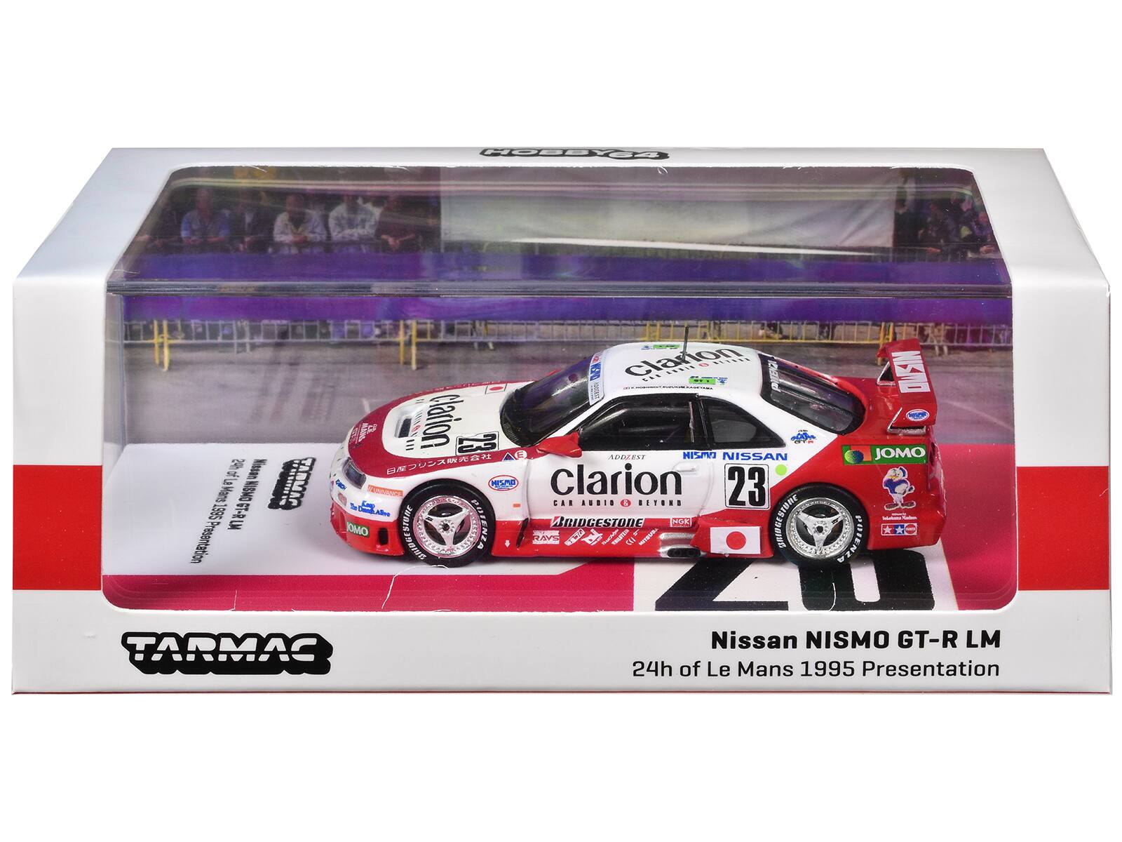 HOBBY64  
24h Mans OMBIN 1985 - RLM Presentation  
NISRO Clarion ... PATENZA world III 41385 clarion 23 ADDLEST NISMO NISSAN HISAN Clarion 23 Koop CAR AUDIO BITONO So Umedi.Alive OMO SUDGESTORE ESTUNE PRIENZA BRIDGESTONE ENTE as MITSURA NOX UREDGESTONE  
JOMO PRTENZA  
TARMAC  
Nissan NISMO GT-R LM 24h of Le Mans 1995 Presentation