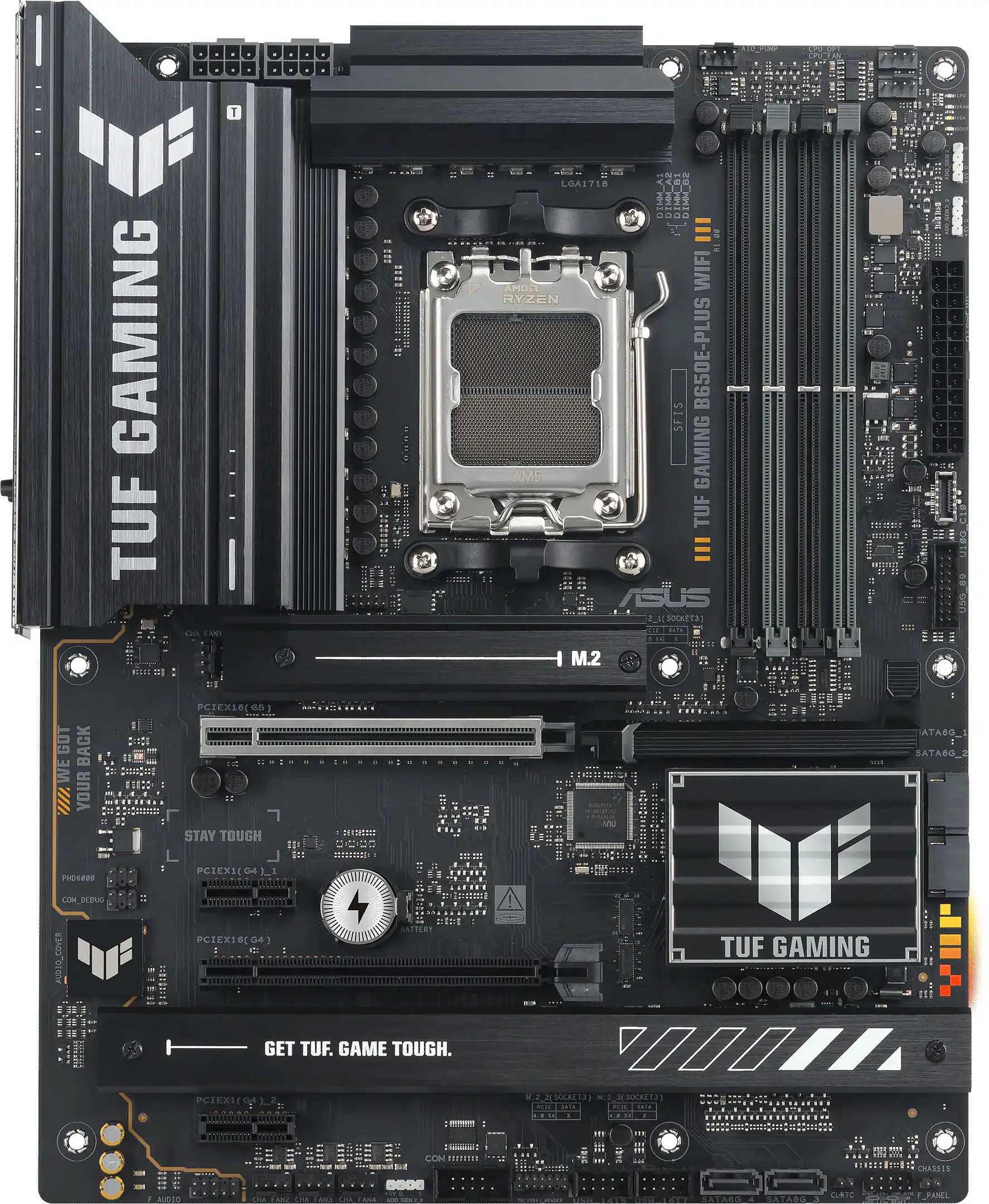 ASUS - TUF GAMING B650E-PLUS WIFI (Socket AM5) AMD B650 ATX DDR5 Wi-Fi 7 Motherboard - Black