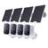 Front. Swann - CoreCam 4-Camera Indoor/Outdoor Wireless 1080p Solar Panel Security System - Black/White.